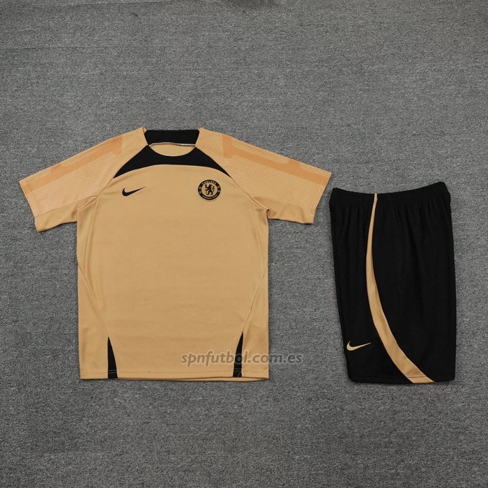 Chandal del Chelsea Manga Corta 2022-2023 Oro - Pantalon Corto
